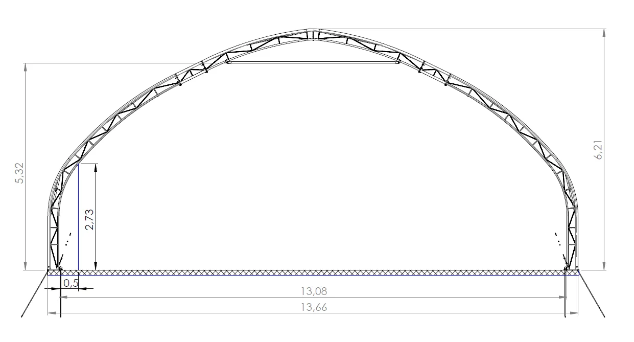Hala łukowa 13m — HNB-13M | Progress Hale