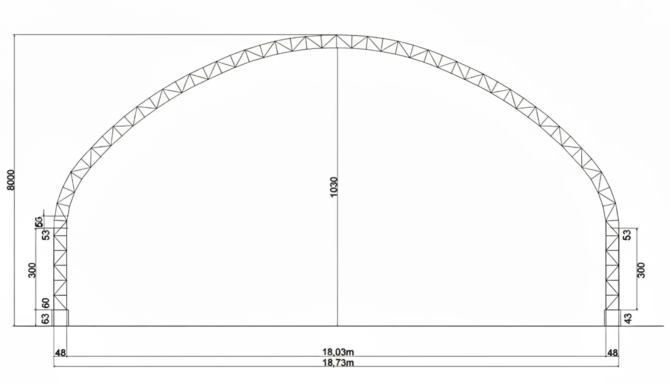 Hala łukowa 18m — HNB-18M | Progress Hale