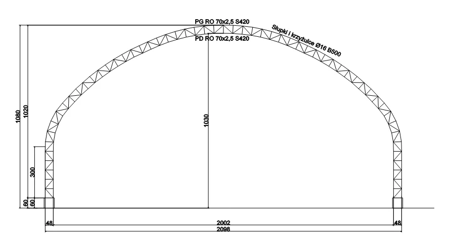 Hala łukowa 20m — HNB-20M | Progress Hale