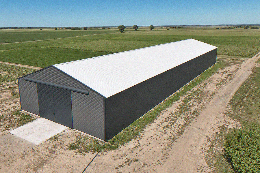 Hala 15×45m — woj. łódzkie (z lotu ptaka)