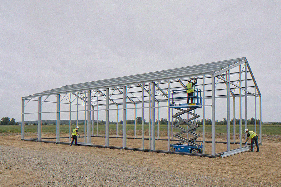 Hala 12×30m — konstrukcja stalowa